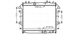 Radiaator, mootorijahutus AVA QUALITY COOLING TO2432