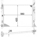 Radiaator, mootorijahutus MAHLE ORIGINAL CR 1156 000S