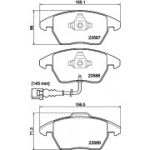 Piduriklotsi komplekt, ketaspidur HELLA 8DB 355 010-581