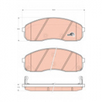 Piduriklotsi komplekt, ketaspidur TRW GDB3433