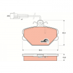 Piduriklotsi komplekt, ketaspidur TRW GDB833
