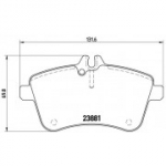 Piduriklotsi komplekt, ketaspidur BREMBO P 50 057