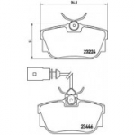 Piduriklotsi komplekt, ketaspidur BREMBO P 85 046