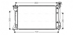 Radiaator, mootorijahutus AVA QUALITY COOLING TO2293