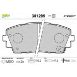 Piduriklotsi komplekt,ketaspidur VALEO 301299