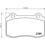 Piduriklotsi komplekt, ketaspidur BREMBO P 36 020X