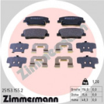 Piduriklotsi komplekt, ketaspidur ZIMMERMANN 25153.155.2