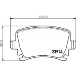 Piduriklotsi komplekt, ketaspidur HELLA 8DB 355 010-601