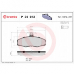 Piduriklotsi komplekt, ketaspidur BREMBO P 24 013