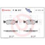Piduriklotsi komplekt, ketaspidur BREMBO P 59 017