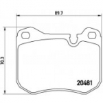 Piduriklotsi komplekt, ketaspidur BREMBO P 65 002