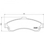 Piduriklotsi komplekt, ketaspidur BREMBO P 10 009