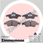 Piduriklotsi komplekt, ketaspidur ZIMMERMANN 23990.205.1