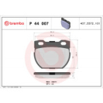 Piduriklotsi komplekt, ketaspidur BREMBO P 44 007