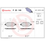 Piduriklotsi komplekt, ketaspidur BREMBO P 23 145