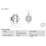 Generaator BOSCH 0 986 082 500