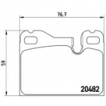 Piduriklotsi komplekt, ketaspidur BREMBO P 65 003