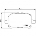 Piduriklotsi komplekt, ketaspidur BREMBO P 83 040