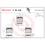 Piduriklotsi komplekt, ketaspidur BREMBO P 85 048