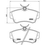 Piduriklotsi komplekt, ketaspidur BREMBO P 11 012