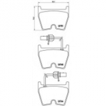 Piduriklotsi komplekt, ketaspidur BREMBO P 85 078