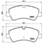 Piduriklotsi komplekt, ketaspidur BREMBO P 24 160