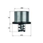 Termostaat, jahutusvedelik MAHLE ORIGINAL THD 1 82
