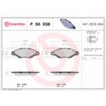 Piduriklotsi komplekt, ketaspidur BREMBO P 56 038