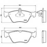 Piduriklotsi komplekt, ketaspidur BREMBO P 59 019
