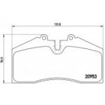 Piduriklotsi komplekt, ketaspidur BREMBO P 65 005