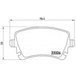 Piduriklotsi komplekt, ketaspidur BREMBO P 85 083