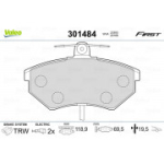 Piduriklotsi komplekt, ketaspidur VALEO 301484
