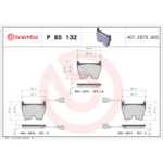 Piduriklotsi komplekt, ketaspidur BREMBO P 85 132