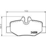 Piduriklotsi komplekt, ketaspidur HELLA 8DB 355 010-661