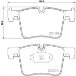 Piduriklotsi komplekt, ketaspidur HELLA 8DB 355 015-781