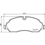 Piduriklotsi komplekt, ketaspidur HELLA 8DB 355 021-571