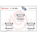 Piduriklotsi komplekt, ketaspidur BREMBO P 15 010