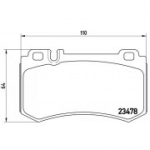 Piduriklotsi komplekt, ketaspidur BREMBO P 50 061