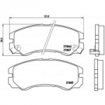Piduriklotsi komplekt, ketaspidur BREMBO P 59 020
