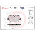 Piduriklotsi komplekt, ketaspidur BREMBO P 44 025