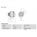 Generaator BOSCH 0 986 038 740