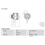 Generaator BOSCH 0 986 042 730