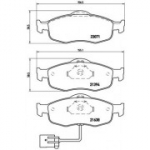 Piduriklotsi komplekt, ketaspidur BREMBO P 24 034