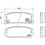 Piduriklotsi komplekt, ketaspidur BREMBO P 59 021