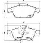 Piduriklotsi komplekt, ketaspidur BREMBO P 83 043