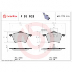 Piduriklotsi komplekt, ketaspidur BREMBO P 85 052