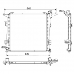 Radiaator, mootorijahutus NRF 53164