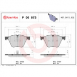 Piduriklotsi komplekt, ketaspidur BREMBO P 06 073
