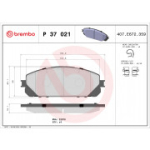 Piduriklotsi komplekt, ketaspidur BREMBO P 37 021