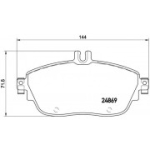 Piduriklotsi komplekt, ketaspidur BREMBO P 50 093X